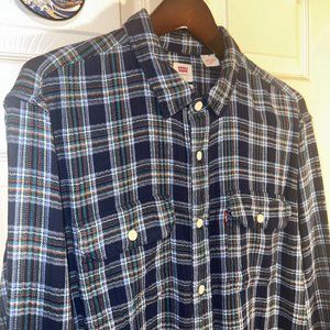 Levis Large [FREE SHIPPING] Plaid Vintage Style Western Breathable Flannel Plaid